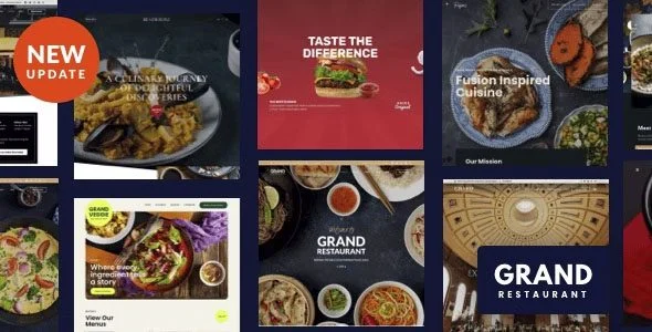 Download Grand Restaurant-Elegant Dining Theme-Modern Luxury Restaurant Design-Highly Customizable