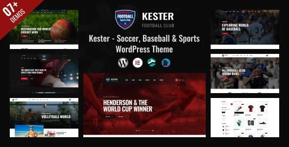 Download Kester-Soccer Club Sports News Theme-News Blog Events Download Free