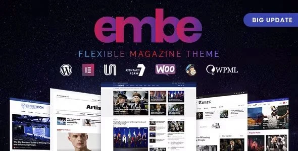 Download EmBe-Premium Magazine WordPress Theme-Responsive Design-News Blog-Digital Publishing