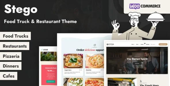 Download Stego-Free Restaurant Food Truck Theme responsive design elegant menu